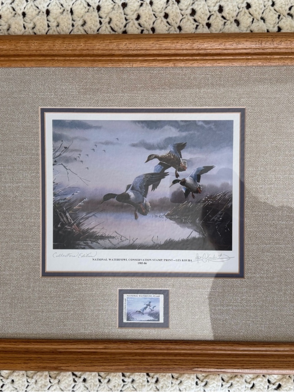 Framed & Matted Les C. Kouba National Waterfowl Print